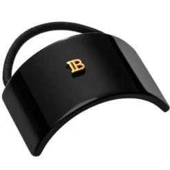 Balmain Accessories Cellulose Acetate Elastique Pour Cheveux Black 18k Gold