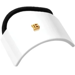 Balmain Accessories Cellulose Acetate Elastique Pour Cheveux White 18k Gold