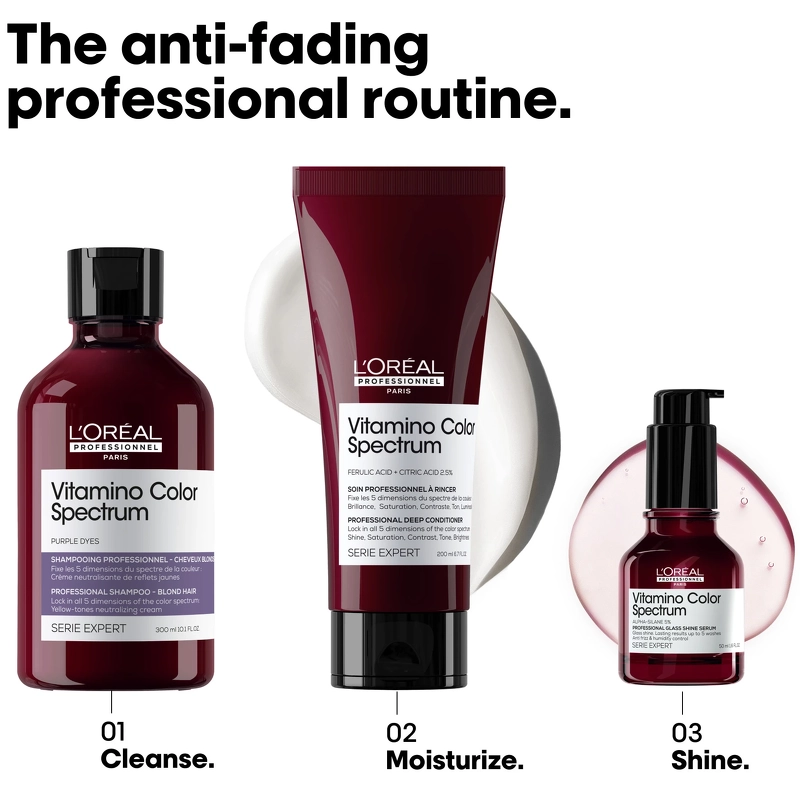 L'Oréal Professionnel Vitamino Color Spectrum Purple Shampoo 300 Ml 5 L'Oréal Professionnel Vitamino Color Spectrum Purple Shampoo 300 Ml - Billede 5