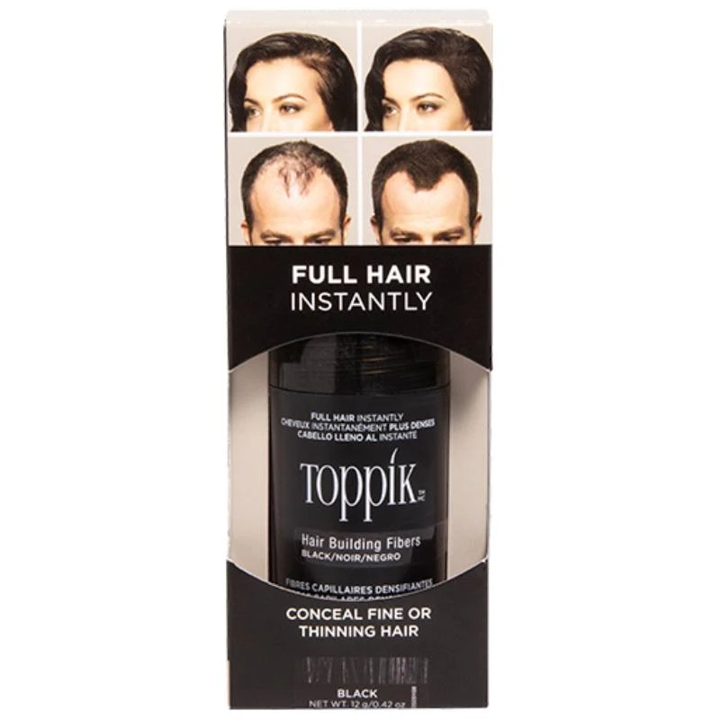 Toppik Hair Building Fibers 12 Gr. - Black 2 Toppik Hair Building Fibers 12 Gr. - Black - Billede 2